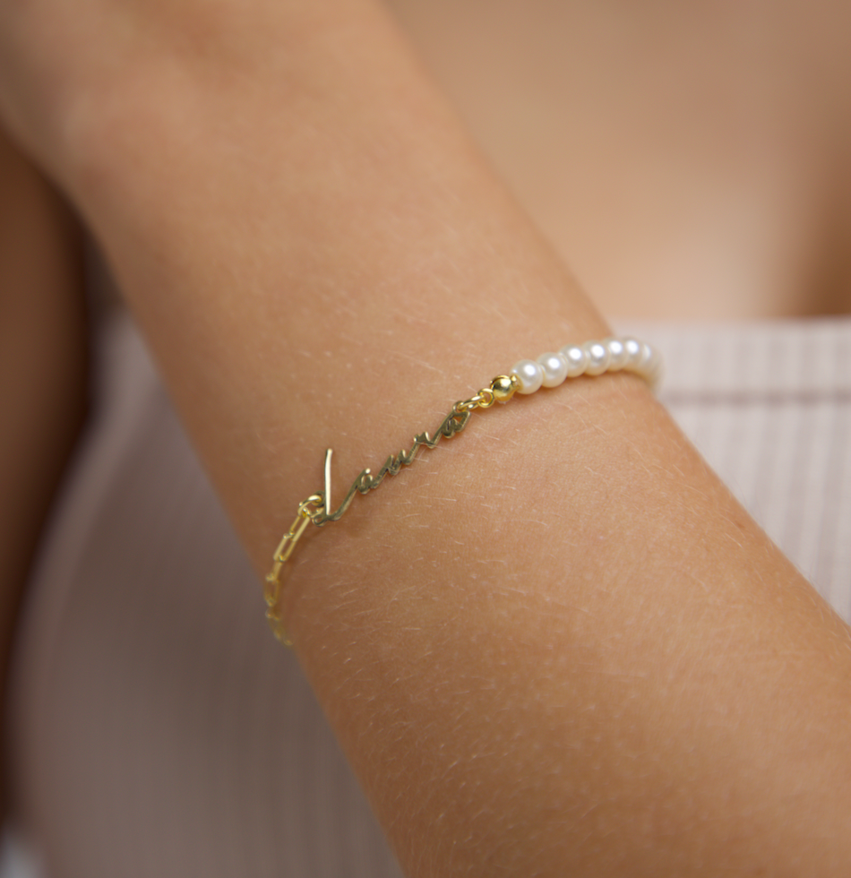 Signatur Armband Perlen