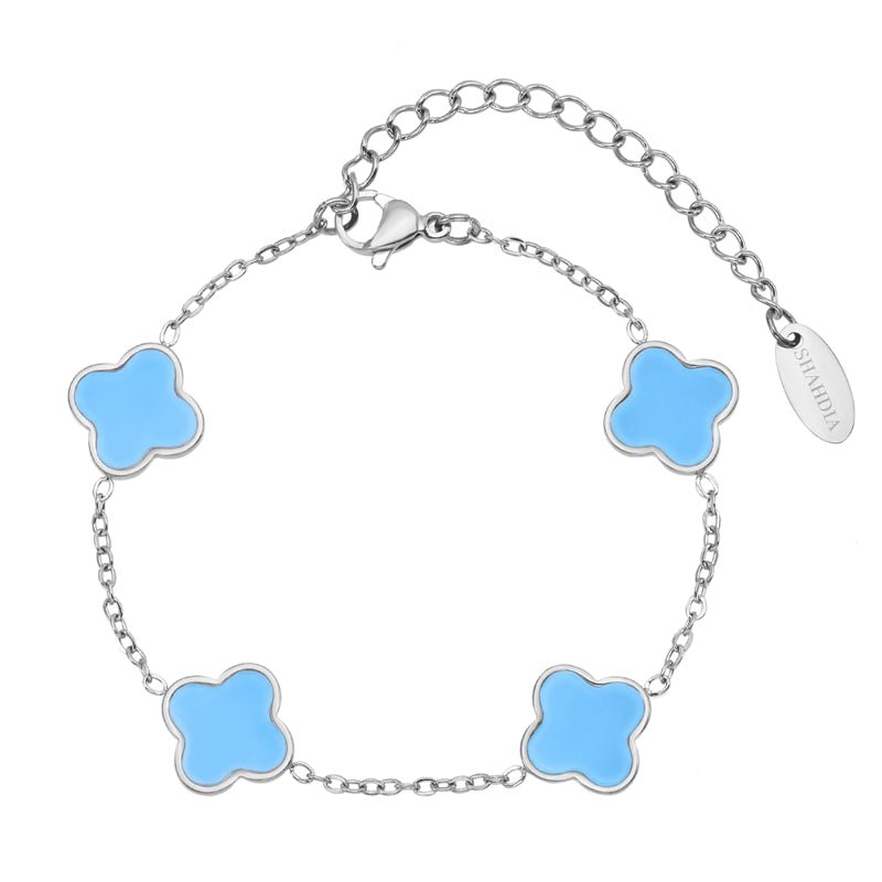 Kleeblatt Armband Blau - SHAHDIA