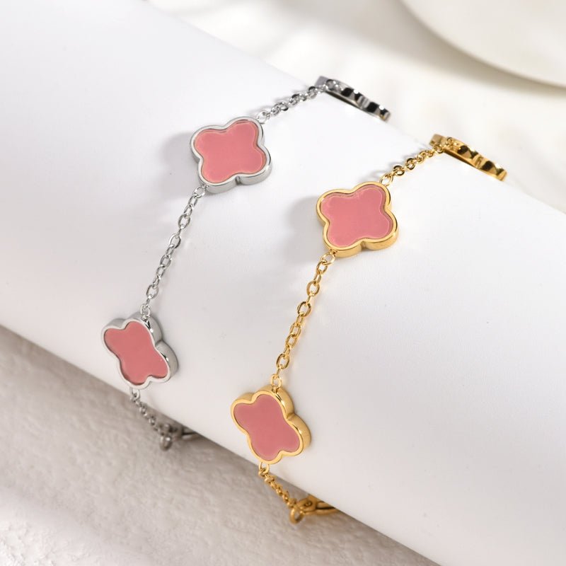 Kleeblatt Armband Rose - SHAHDIA