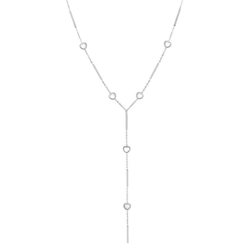 Y - Halskette Herz weiss - SHAHDIA