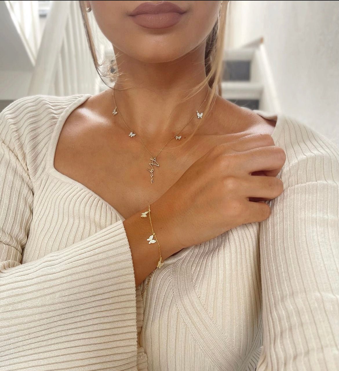 Butterfly Signatur Kette - SHAHDIA