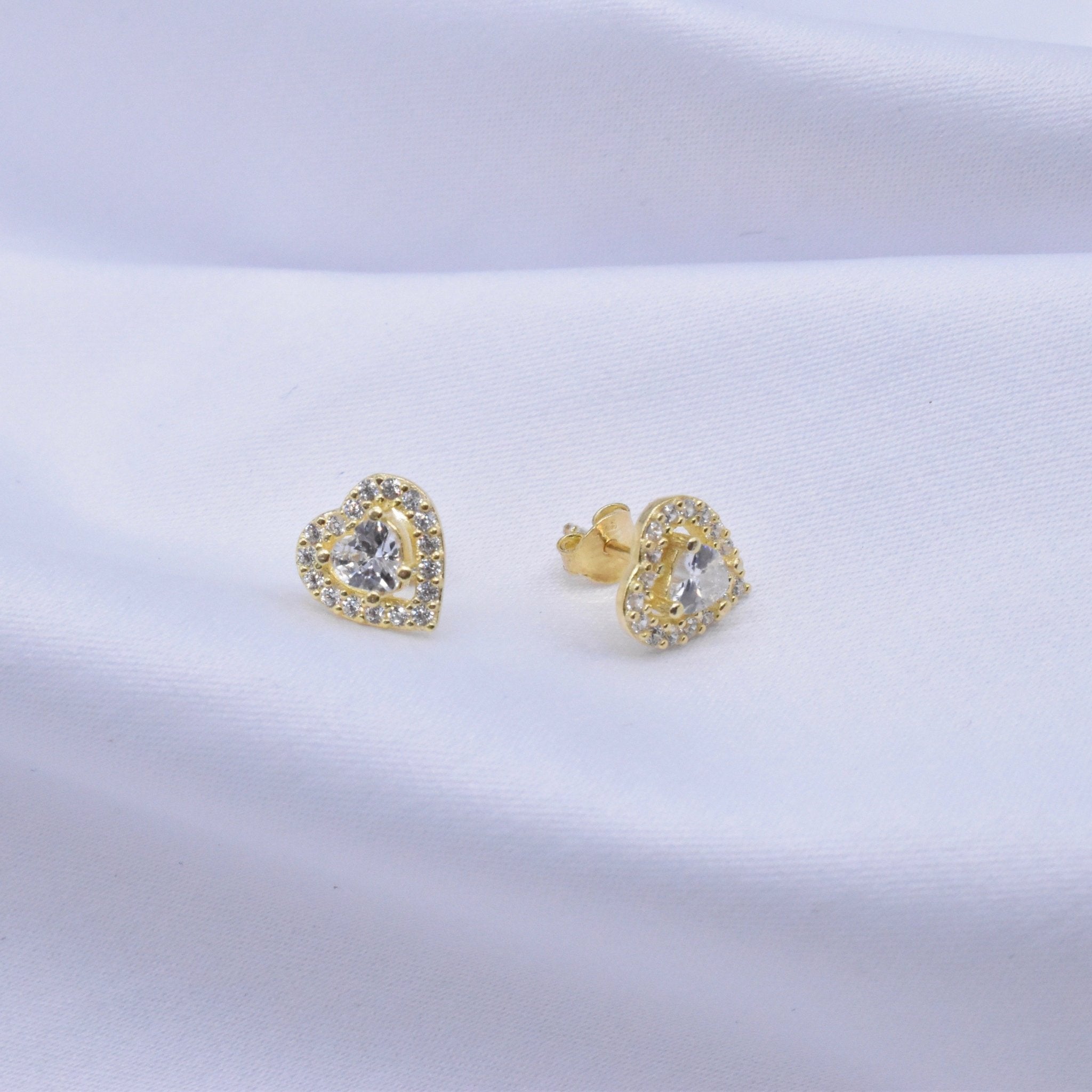 Herz Zirkonia Ohrringe - Shahdia