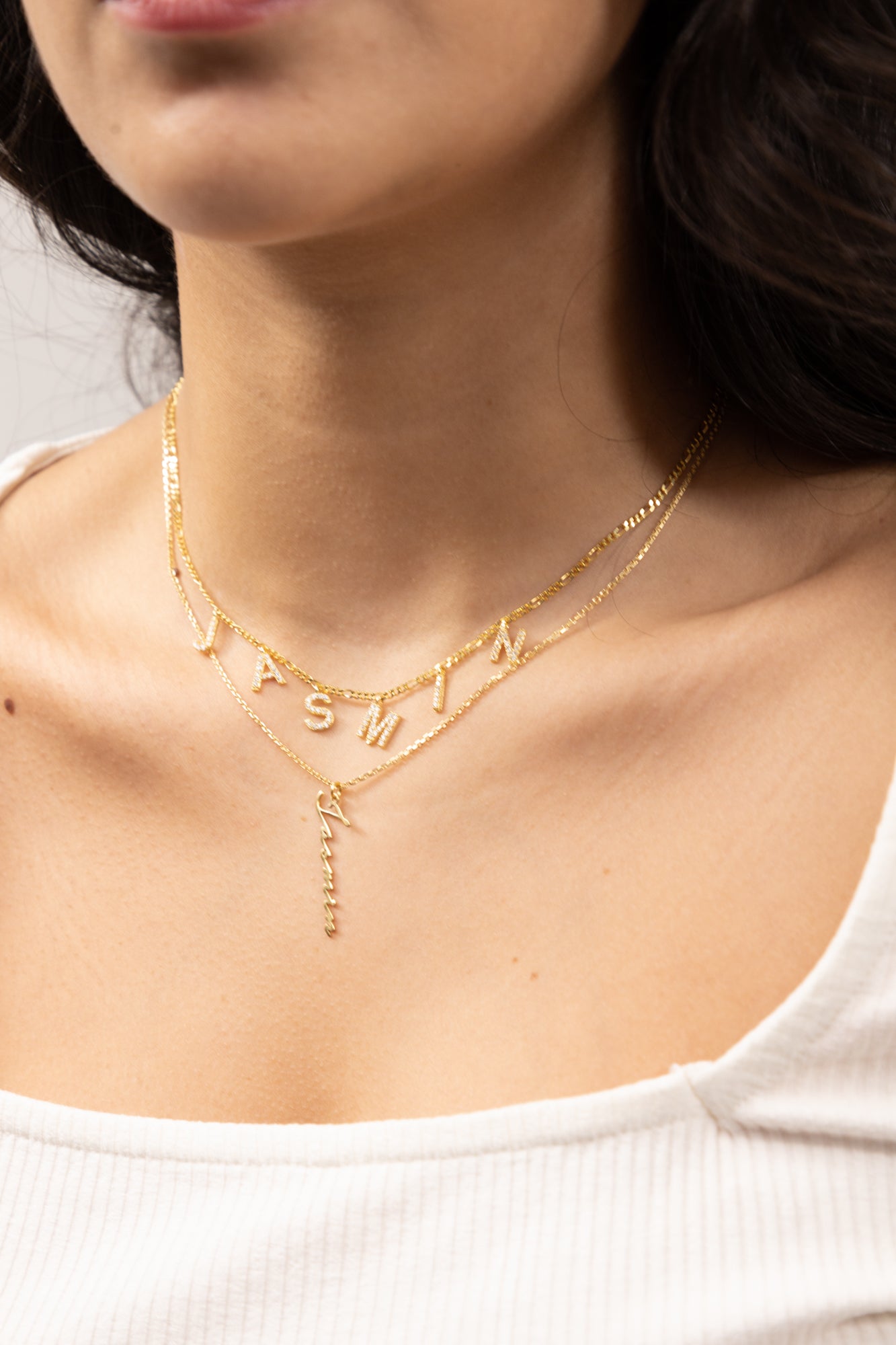 Namenskette "Figaro" Zirkonia - Shahdia