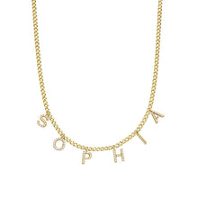 Lade das Bild in den Galerie-Viewer, Namenskette "Gourmet" mit Zirkonia steinchen - Shahdia