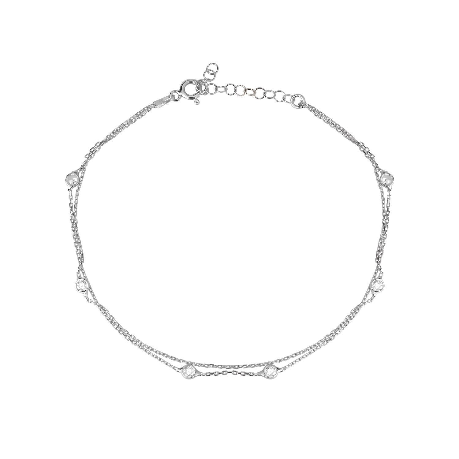 Zirkonia Fußkette - Tash Jeweler