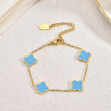 Lade das Bild in den Galerie-Viewer, Kleeblatt Armband Blau
