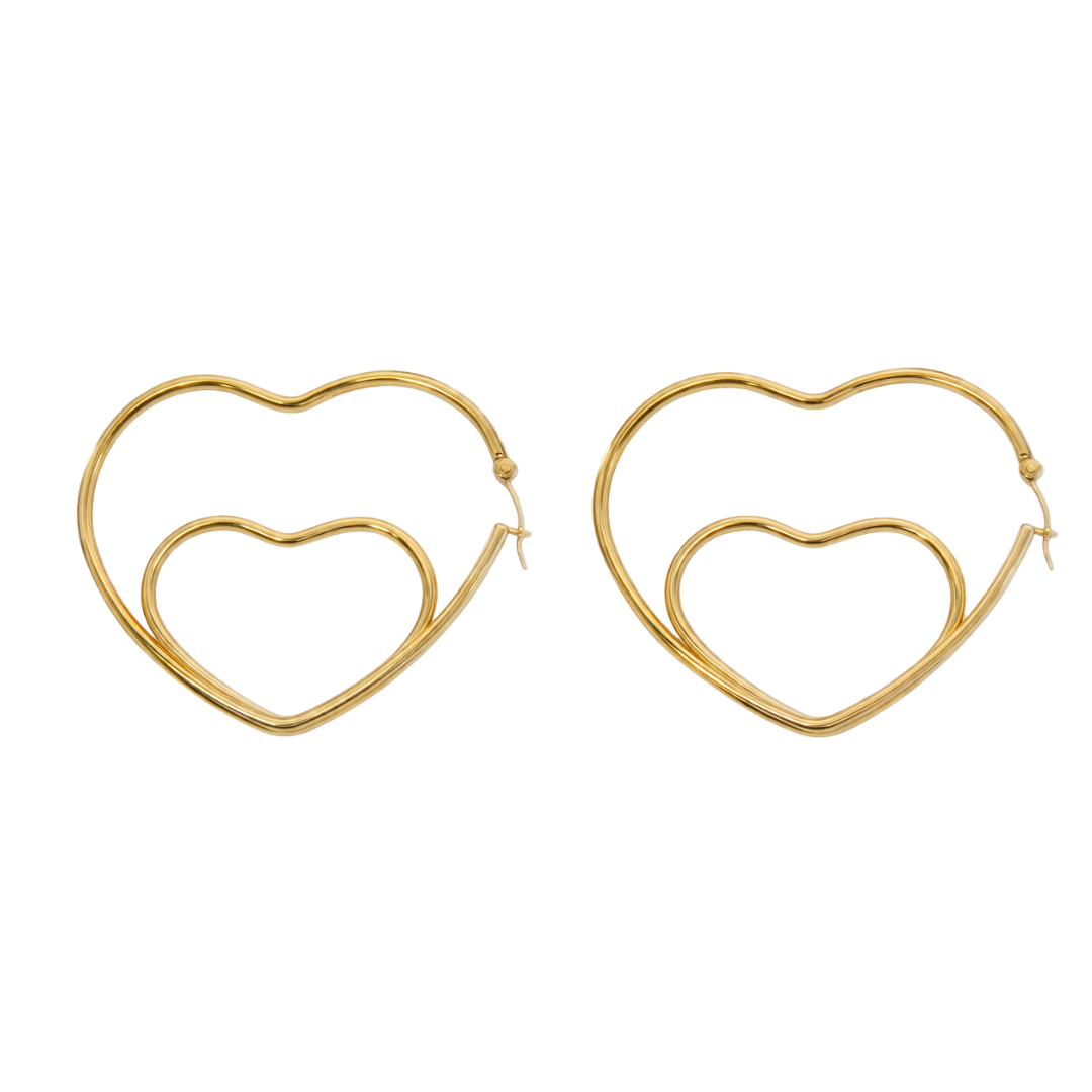 Herz-in-Herz Creolen