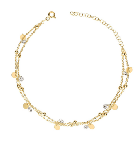 Coin zircon Fußkette - SHAHDIA