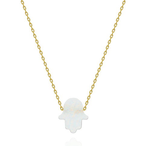 Fatimas Hand Opal weiß - SHAHDIA
