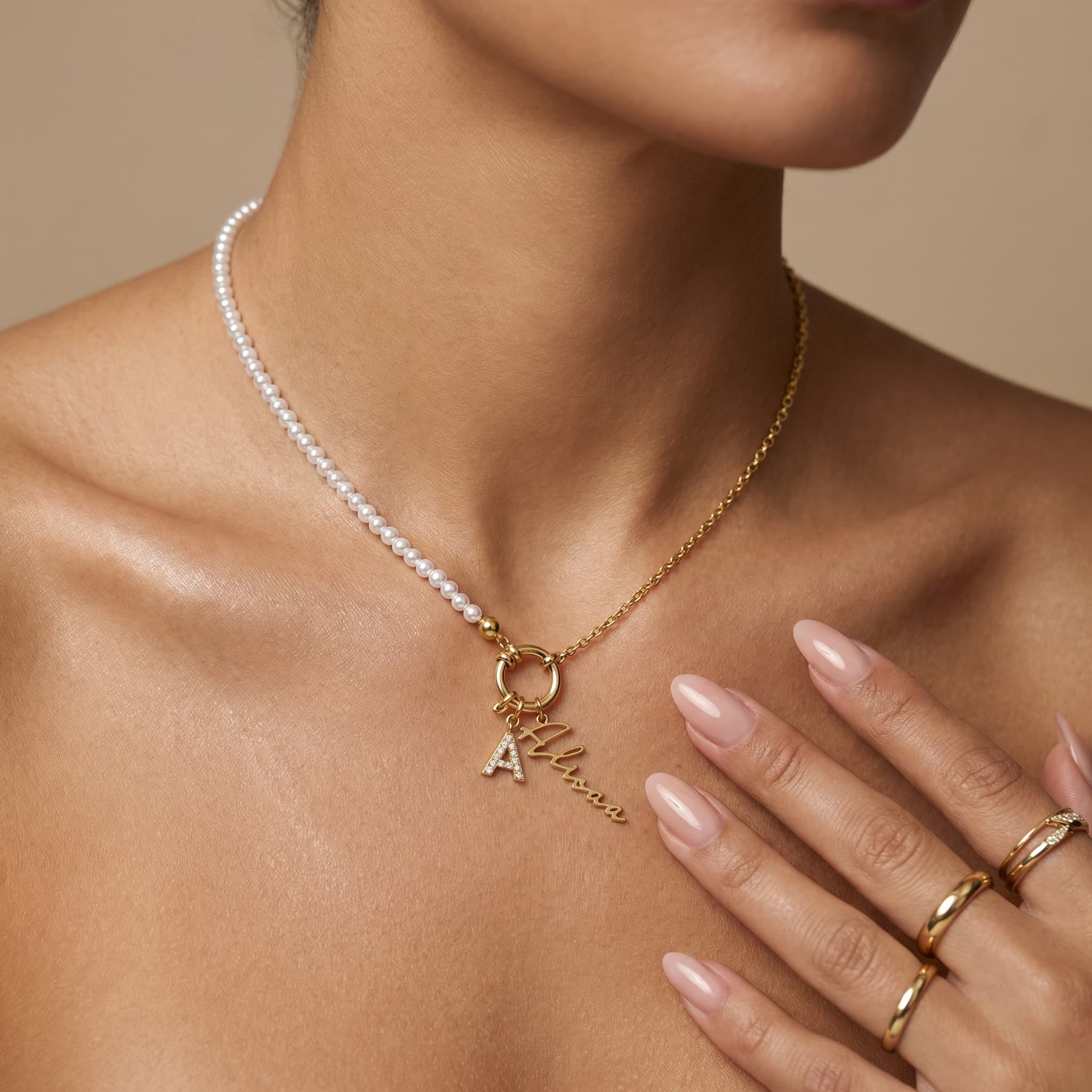 Fia Perle Kette Signatur - SHAHDIA