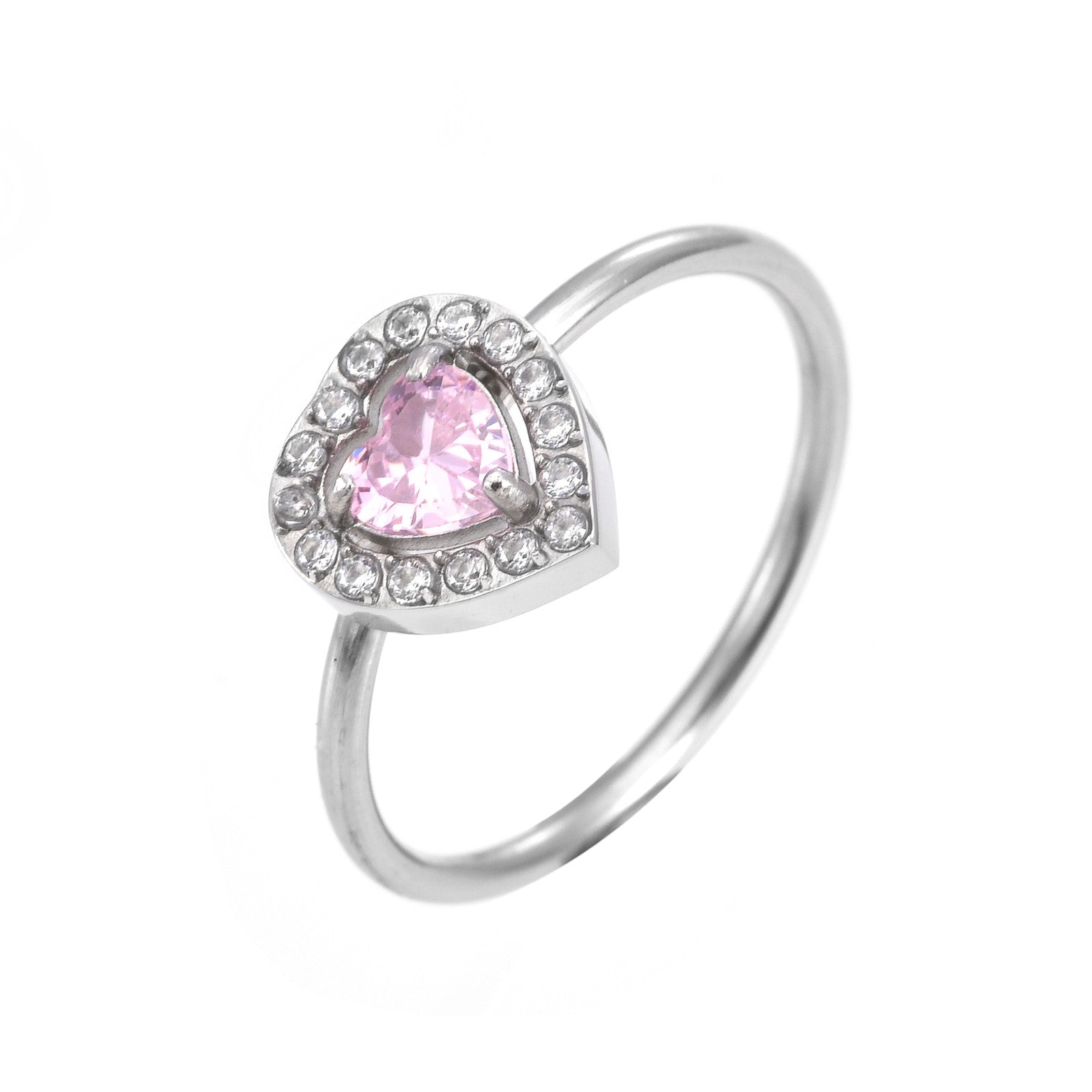 Herz Zirkonia Rose Ring - SHAHDIA