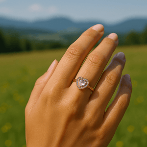 Herz Zirkonia Rose Ring - SHAHDIA