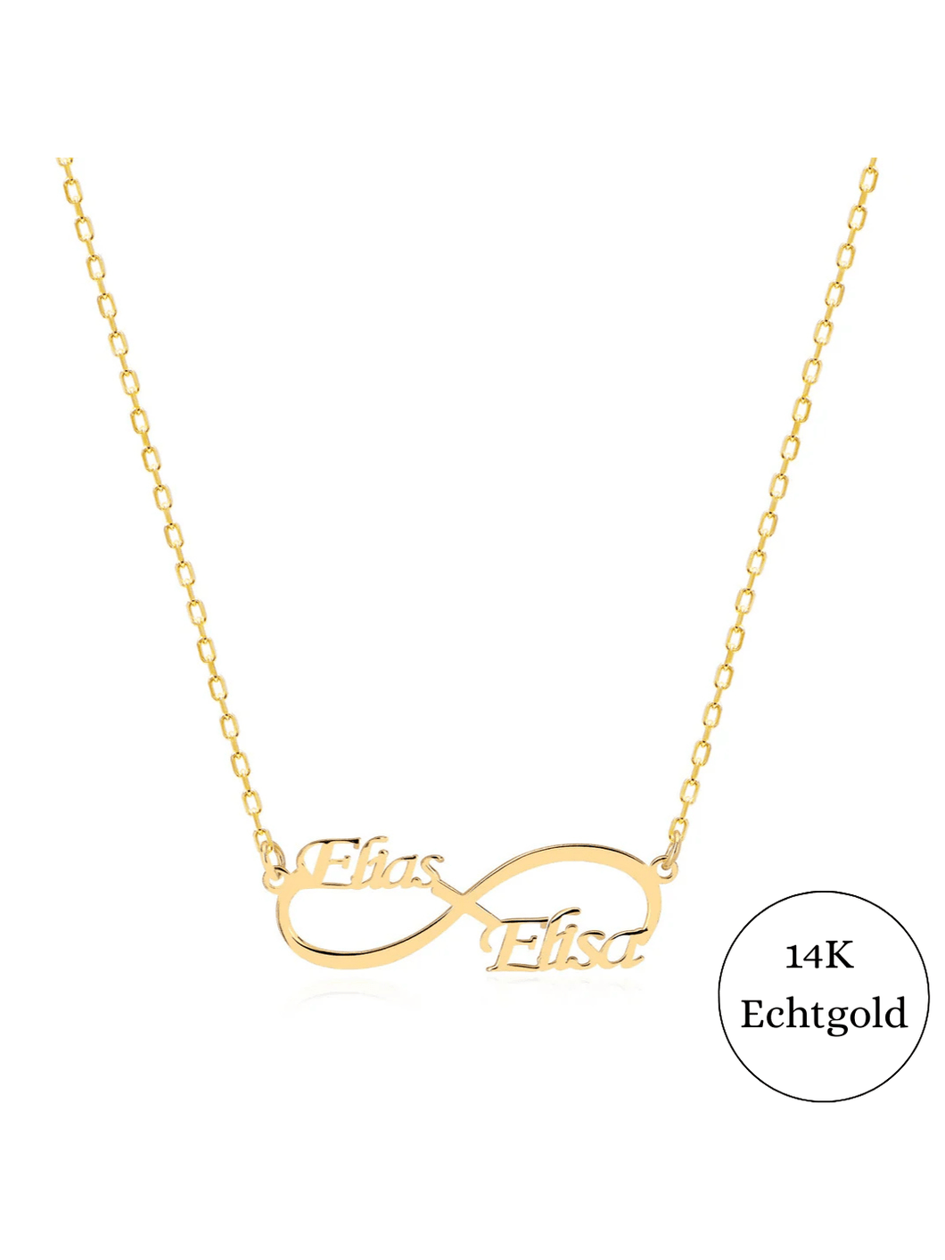 Infinity Namenskette 14K Echtgold - SHAHDIA