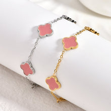 Lade das Bild in den Galerie-Viewer, Kleeblatt Armband Rose - SHAHDIA
