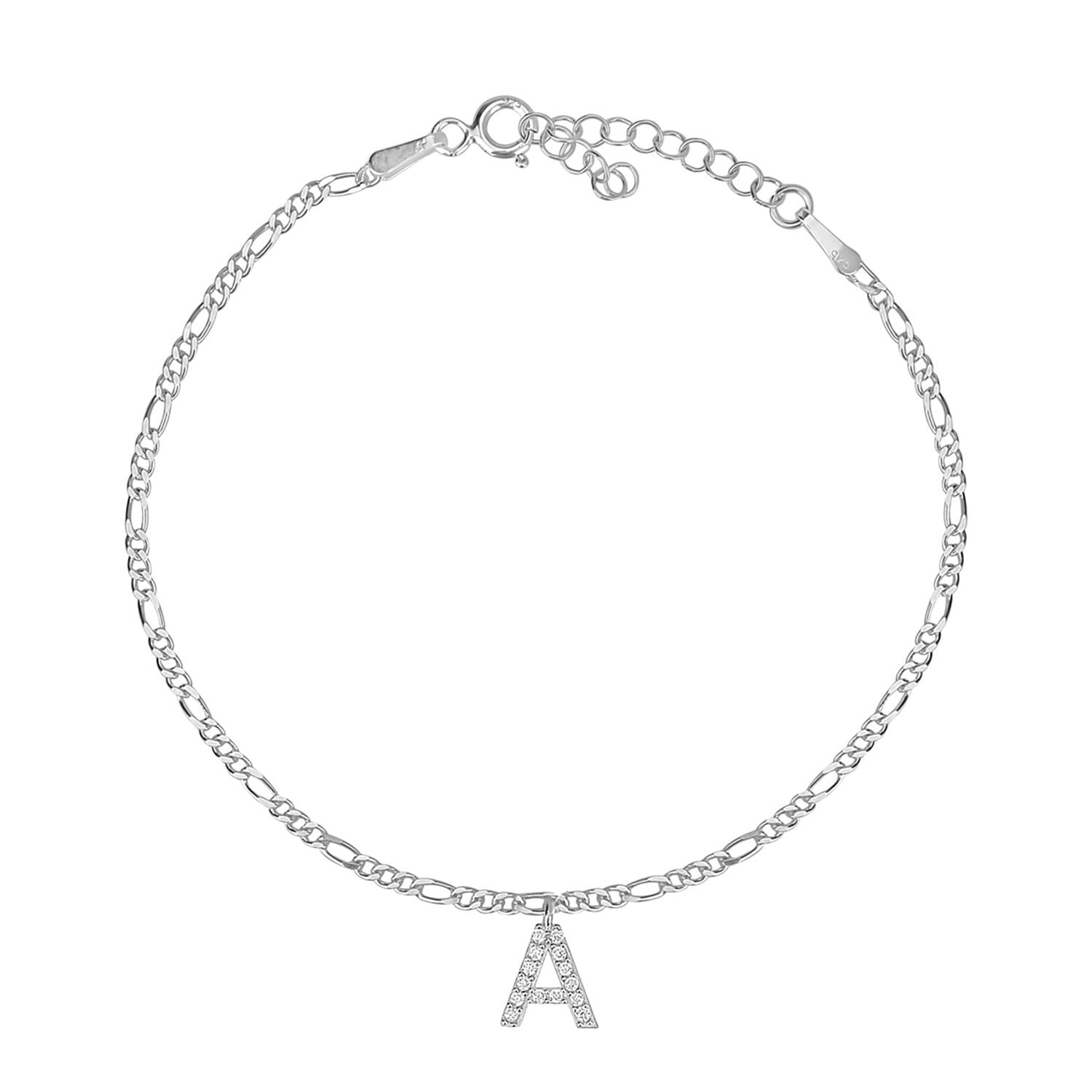 Fußkette "Figaro" mit Buchstabe - SHAHDIA