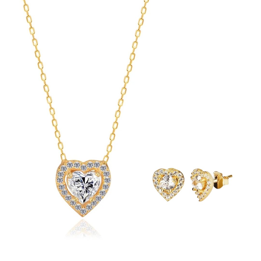 Herz Zirkonia Set - SHAHDIA