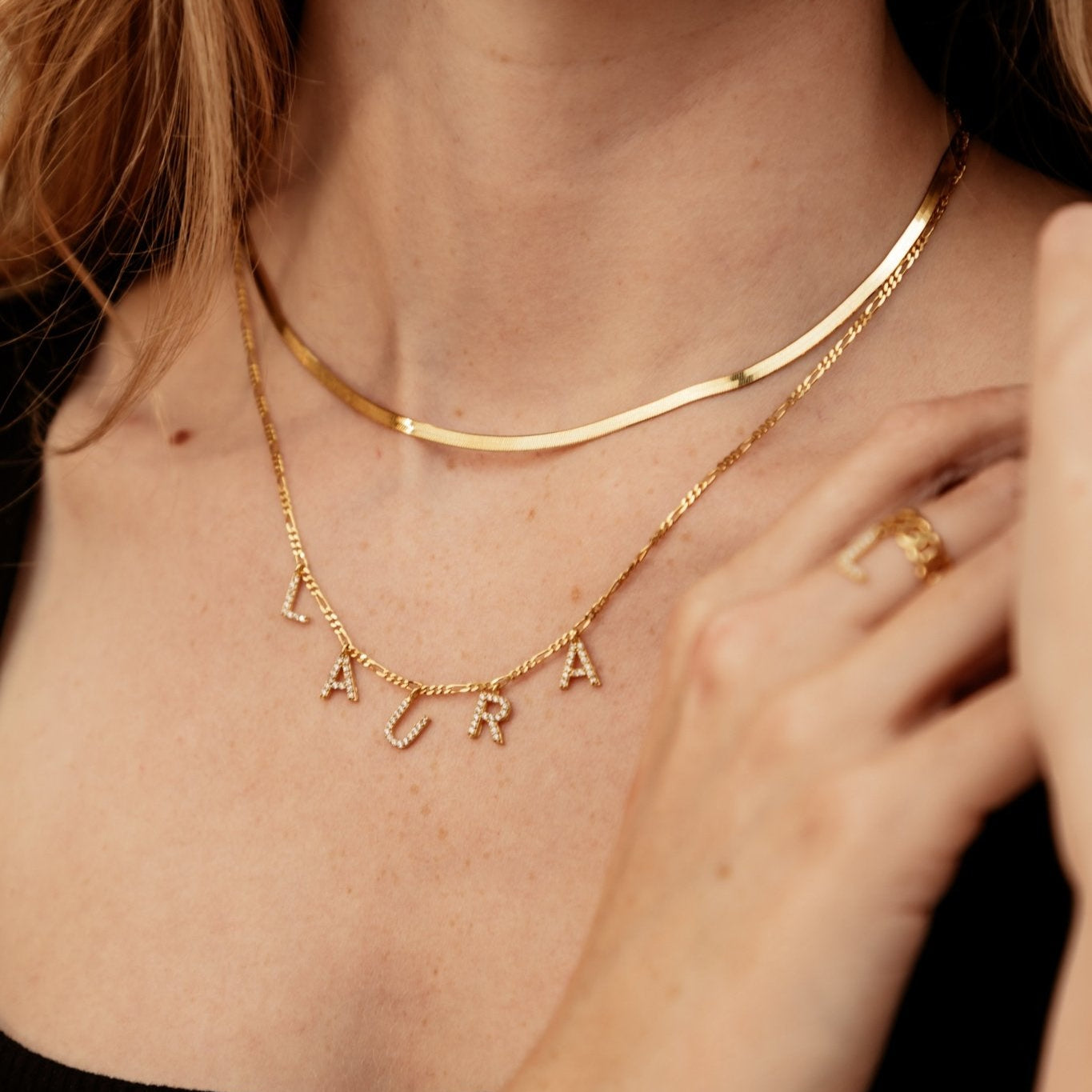 Namenskette "Figaro" Zirkonia - Shahdia