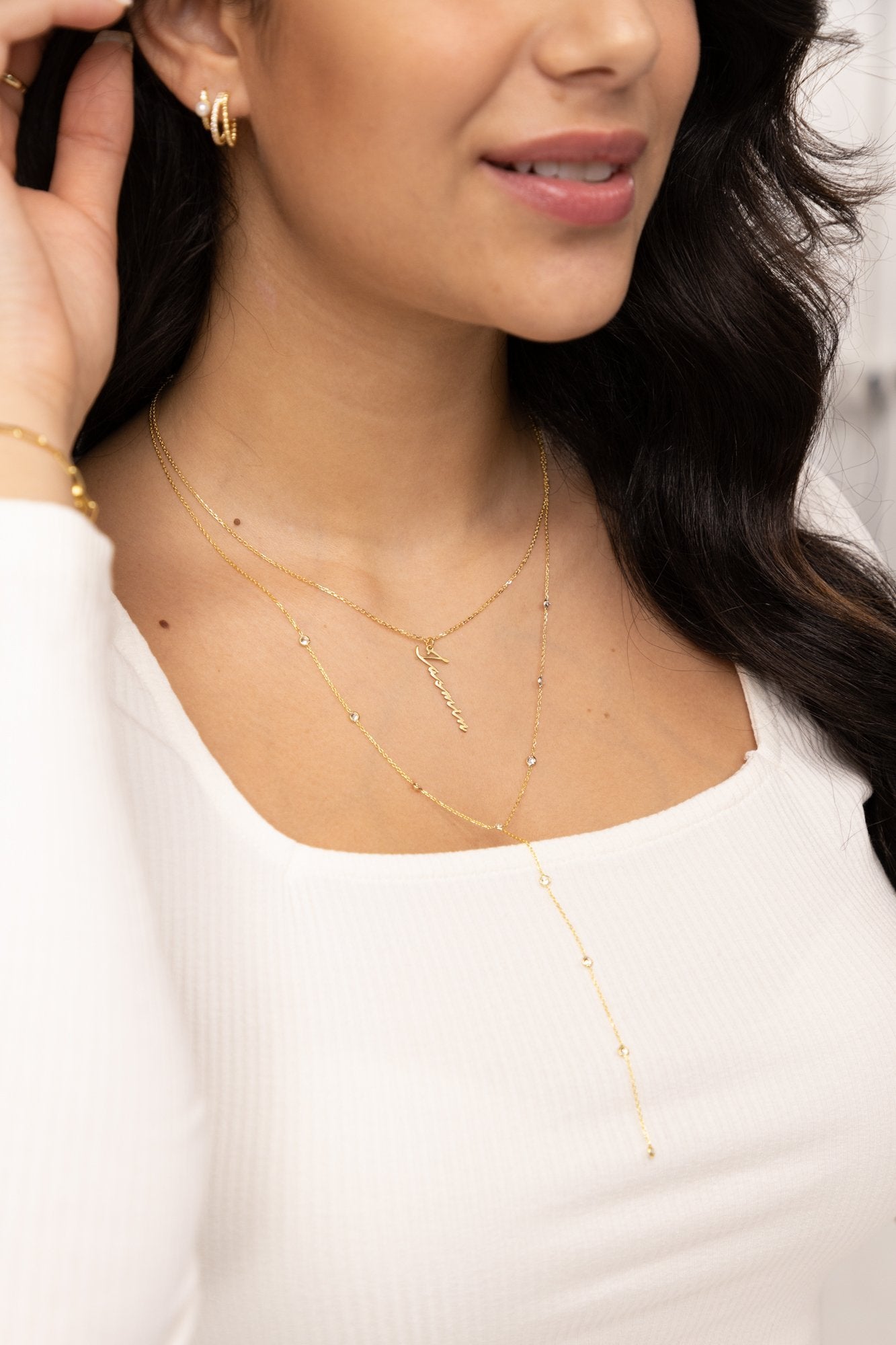 Y-Kette Zirkonia - Tash Jeweler